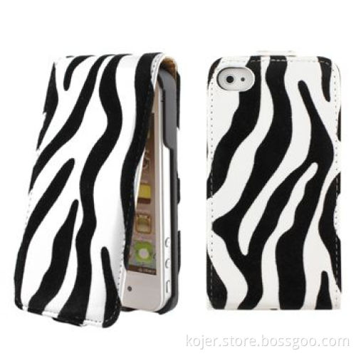PU Leather Mobile Phone Cases with Plastic Shell Inside for Precise Shape Fitting, iPhone 4S